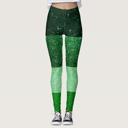 Glitzer St. Patrick's Day Leggings (Vorderseite)