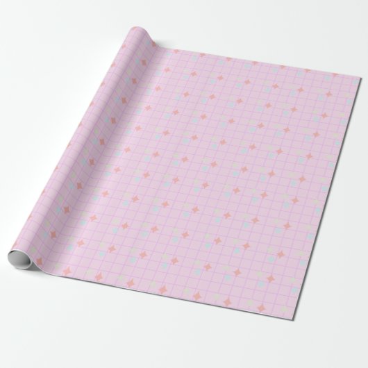 Glitzer Star Textur rosa Wrapping Paper Geschenkpapier (Ungerollt)