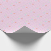Glitzer Star Textur rosa Wrapping Paper Geschenkpapier (Ecke)