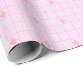 Glitzer Star Textur rosa Wrapping Paper Geschenkpapier (Rolleneckpunkt)