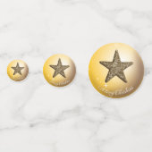 Glitzer Star und Gold Hintergrund Konfetti (Rückseiten)