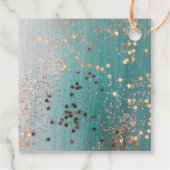 Glitzer Stardust Blue Aquamariner Personalisierter Geschenkanhänger (Rückseite)