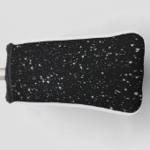 Glitzer Stars2 - Silbernes Schwarzes Golf Headcover (Vorderseite)