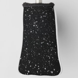 Glitzer Stars2 - Silbernes Schwarzes Golf Headcover