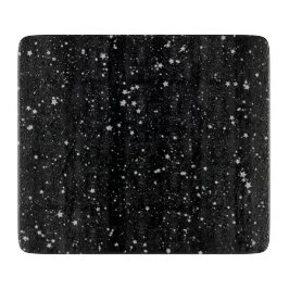 Glitzer Stars2 - Silbernes Schwarzes Schneidebrett
