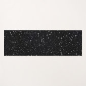 Glitzer Stars2 - Silbernes Schwarzes Yogamatte (Vorderseite (Horizontal))