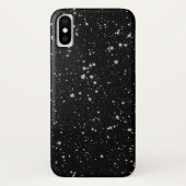 Glitzer Stars2 - Silberschwarz Case-Mate iPhone Hülle (Rückseite)