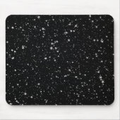 Glitzer Stars2 - Silberschwarz Mousepad (Vorne)