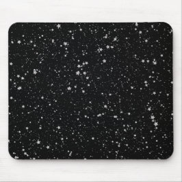 Glitzer Stars2 - Silberschwarz Mousepad
