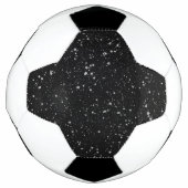 Glitzer Stars2 - Silver Black Fußball (Vorderseite)
