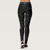 Glitzer Stars2 - Silver Black Leggings (Rückseite)