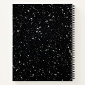 Glitzer Stars2 - Silver Black Notizbuch (Rückseite)