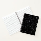Glitzer Stars2 - Silver Black Notizbuch (Innenseite)