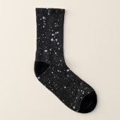 Glitzer Stars2 - Silver Black Socken (Rechts - Außen)