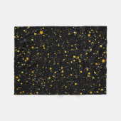 Glitzer Stars3 - Goldschwarzes Fleecedecke (Vorderseite (Horizontal))