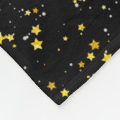 Glitzer Stars3 - Goldschwarzes Fleecedecke (Ecke)