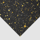 Glitzer Stars3 - Goldschwarzes Seidenpapier (Ausschnitt)