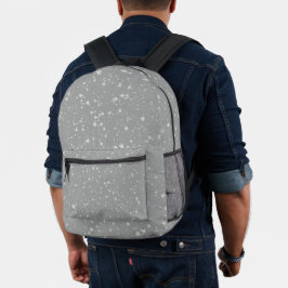 Glitzer Stars4 - Silber Bedruckter Rucksack