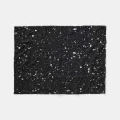 Glitzer Stars4 - Silber Fleecedecke (Vorderseite (Horizontal))