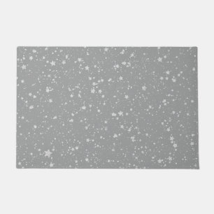 Glitzer Stars4 - Silber Fußmatte