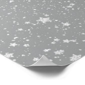 Glitzer Stars4 - Silber Poster (Ecke)