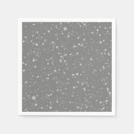 Glitzer Stars4 - Silber Serviette