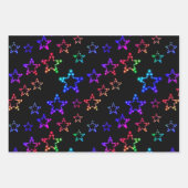 Glitzer Stars Collection Geschenkpapier Set (Vorderseite)