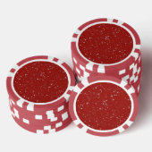 Glitzer Stars - Silver Red Pokerchips (Stapel)