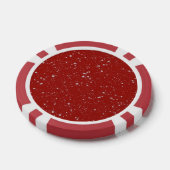 Glitzer Stars - Silver Red Pokerchips (Einzeln)