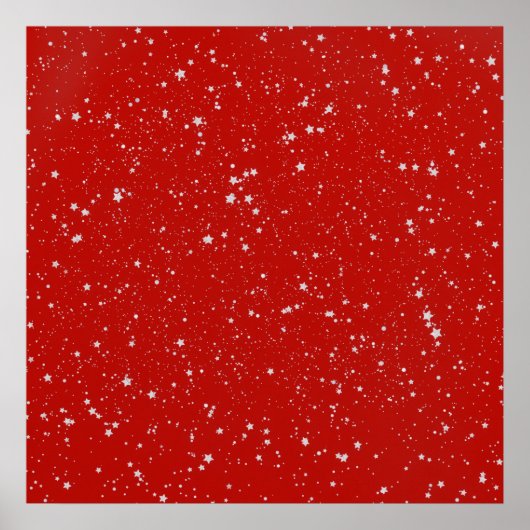 Glitzer Stars - Silver Red Poster (Vorne)
