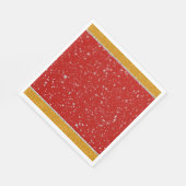 Glitzer Stars - Silver Red Serviette (Ecke)