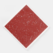 Glitzer Stars - Silver Red Serviette (Ecke)