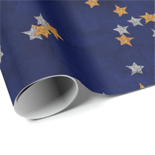 Glitzer startet auf Grundierpapier Geschenkpapier (Rolleneckpunkt)