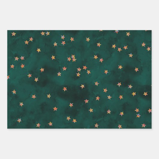 Glitzer startet auf Grundierpapier Geschenkpapier Set (Vorderseite 2)