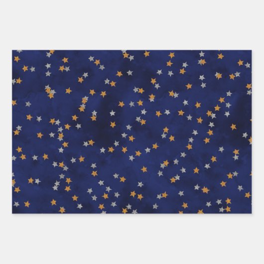 Glitzer startet auf Grundierpapier Geschenkpapier Set (Vorderseite 2)