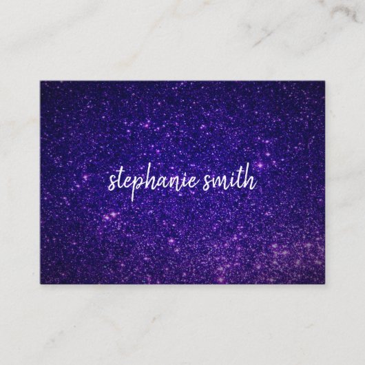 Glitzer Staub Lila Visitenkarte (Vorderseite)