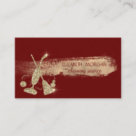 Glitzer-Staubsauger, Broom Red Visitenkarte