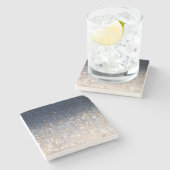 Glitzer Steinuntersetzer (Seitenansicht)