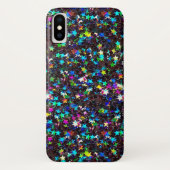 Glitzer Sterne in Schwarz Case-Mate iPhone Hülle (Rückseite)