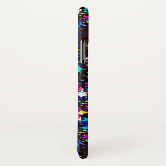 Glitzer Sterne in Schwarz Case-Mate iPhone Hülle (Hinten/Rechts)