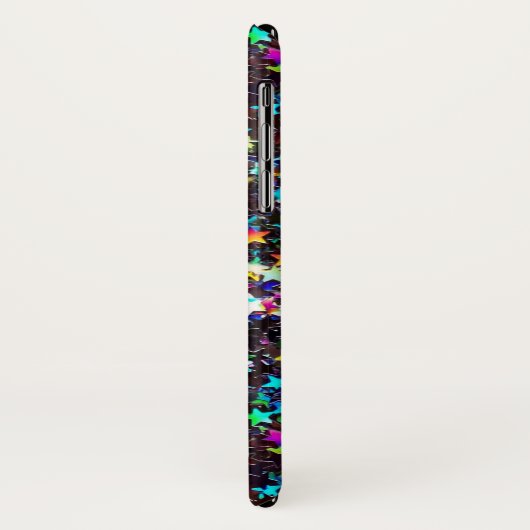 Glitzer Sterne in Schwarz Case-Mate iPhone Hülle (Hinten/Links)