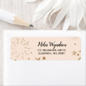 Glitzer-Sterne und Feuerwerkskörper-Rücksendeadres (Insitu)