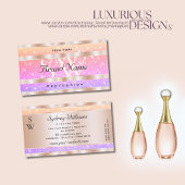 Glitzer-Sterne und -Initialen in farbenfrohen Past Visitenkarte