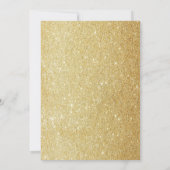 Glitzer, Sterne, Wolken, Flugzeugbabydusche Einladung (Rückseite)