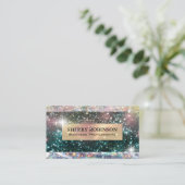 Glitzer | Sternstaub | Schimmer Visitenkarte (Stehend Vorderseite)