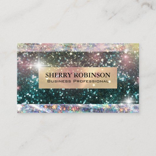 Glitzer | Sternstaub | Schimmer Visitenkarte (Vorderseite)