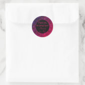 Glitzer-Sticker mit glänzender Notizzettel Runder Aufkleber (Tasche)