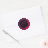 Glitzer-Sticker mit glänzender Notizzettel Runder Aufkleber (Umschlag)