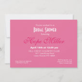 Glitzer-Stilettzebra-Brautpartyrosasilber Einladung (Rückseite)