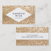 Glitzer Stilvolle Visitenkarten in weichem Gold Visitenkarte (Vorne/Hinten)